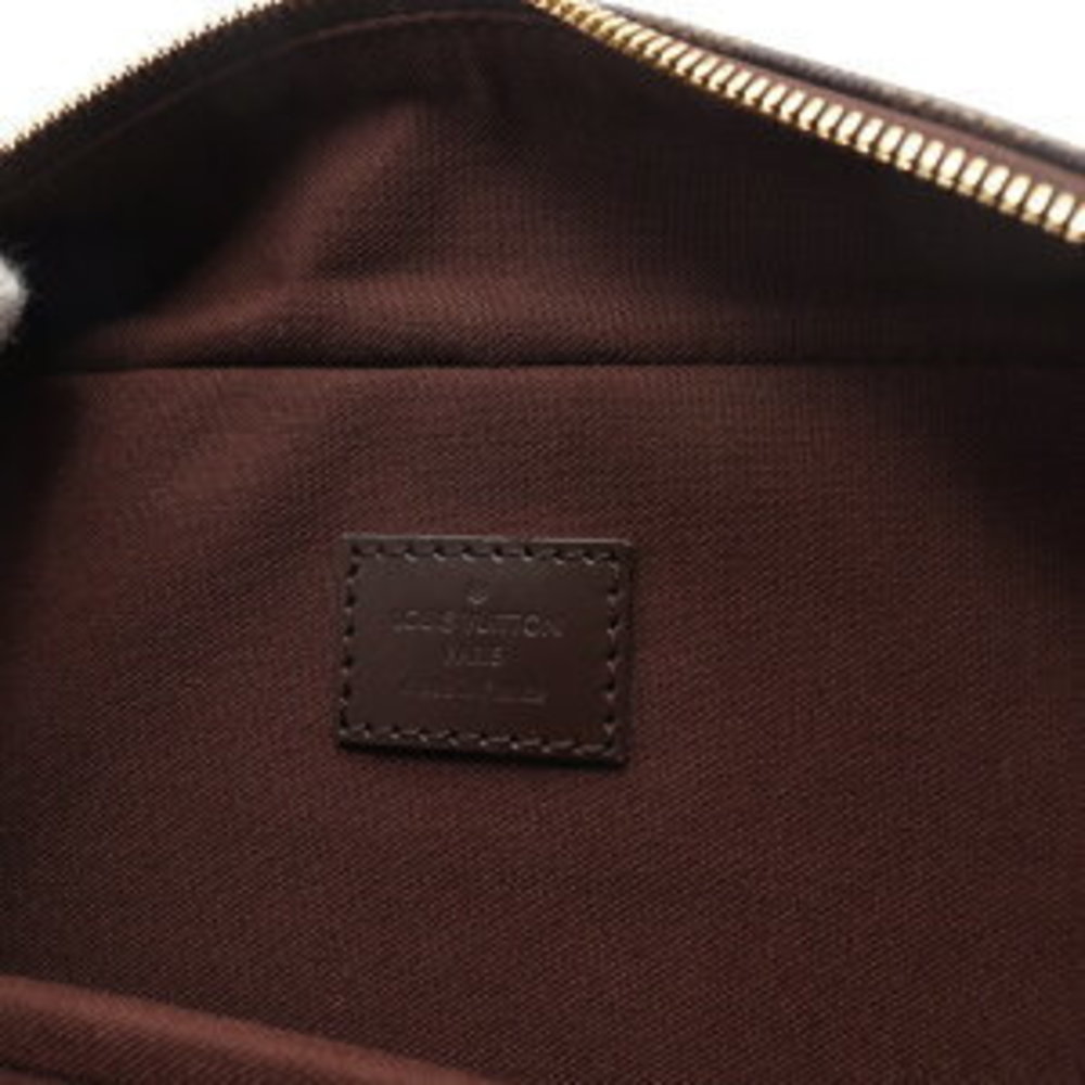 Louis Vuitton Ikar Damier Ebene Brown Briefcase Business Bag Leather Brown - Picture 3 of 8